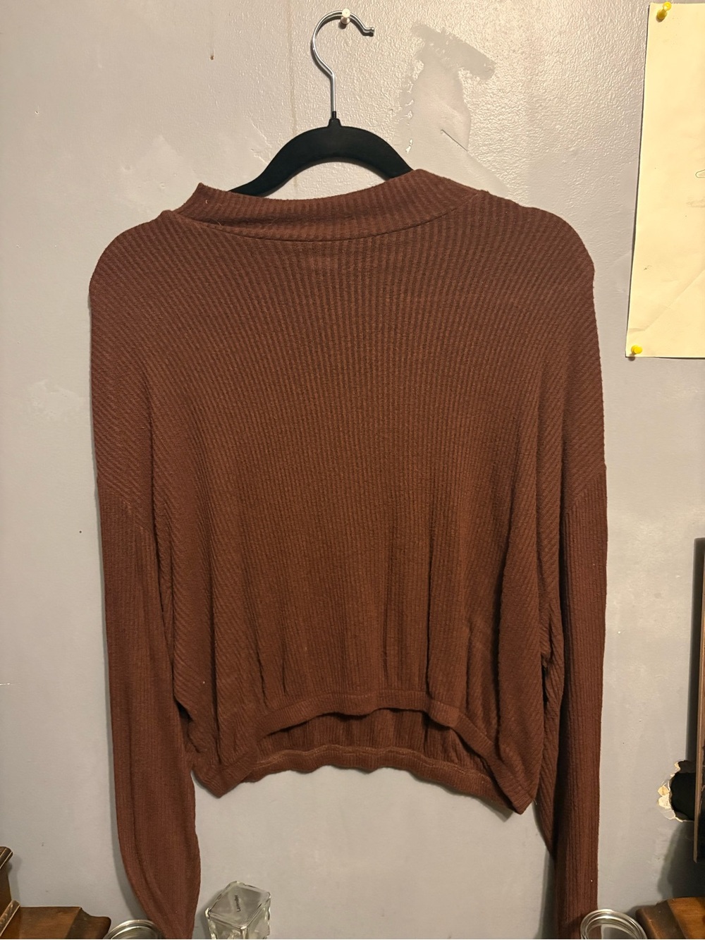 🛍️2/$15🛍️Brown Ribbed Lightweight Pullover Sweater